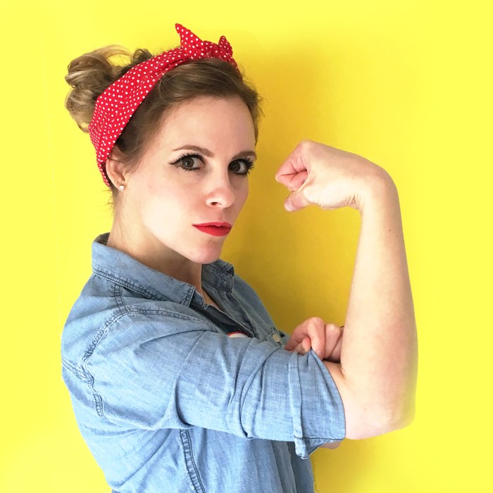 Halloween costume rosie riveter diy happy